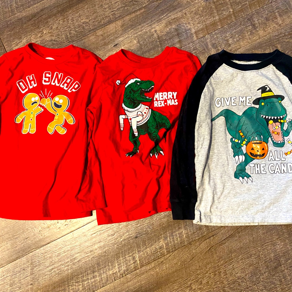 Lot of 3 Boys Holiday Long Sleeves